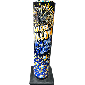 Gold Willow to Blue firework shell