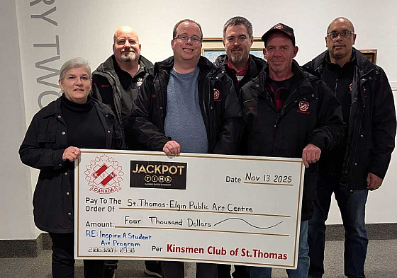 The Kinsmen Club of St. Thomas donated $4,000 to support the Inspire a Student program, November 2025